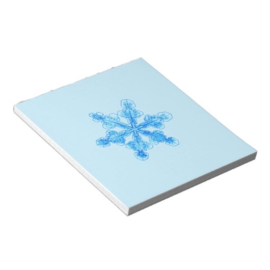 Blue Winter Snowflake Notitieblok (Schuin)