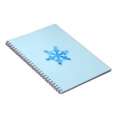 Blue Winter Snowflake Notitieboek (Rechterzijde)