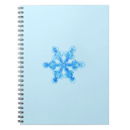 Blue Winter Snowflake Notitieboek