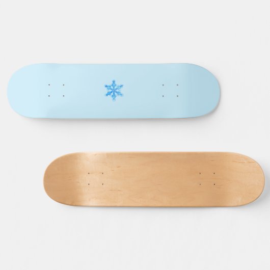 Blue Winter Snowflake Persoonlijk Skateboard (Horizontaal)