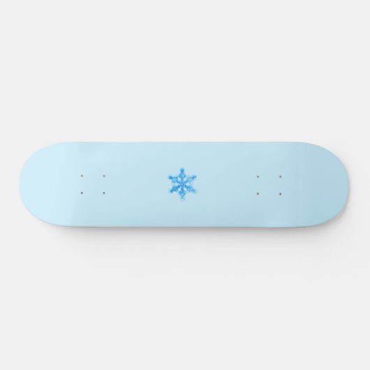 Blue Winter Snowflake Persoonlijk Skateboard (Horizontaal)