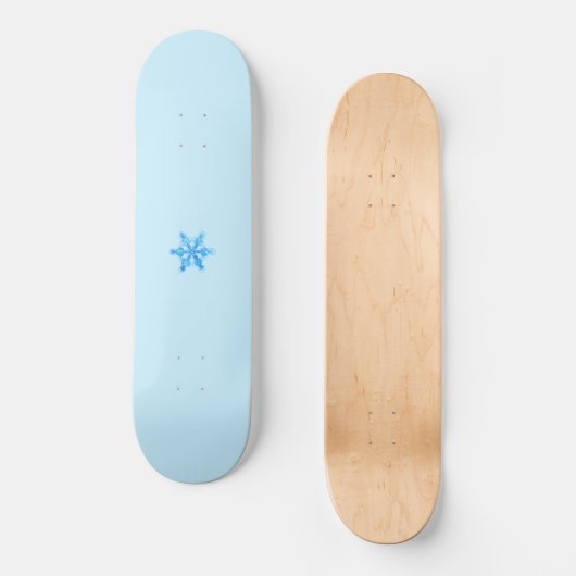 Blue Winter Snowflake Persoonlijk Skateboard (Voorkant)