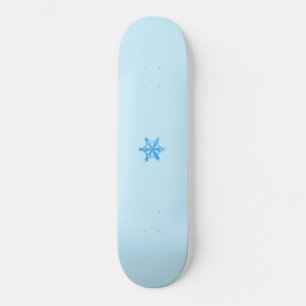 Blue Winter Snowflake Persoonlijk Skateboard
