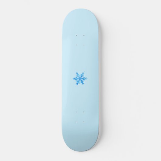 Blue Winter Snowflake Persoonlijk Skateboard (Voorkant)