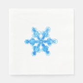 Blue Winter Snowflake Servet (Voorkant)