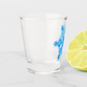 Blue Winter Snowflake Shot Glas (Links)