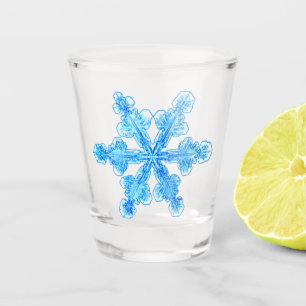 Blue Winter Snowflake Shot Glas