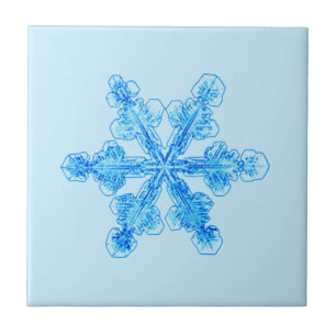 Blue Winter Snowflake Tegeltje