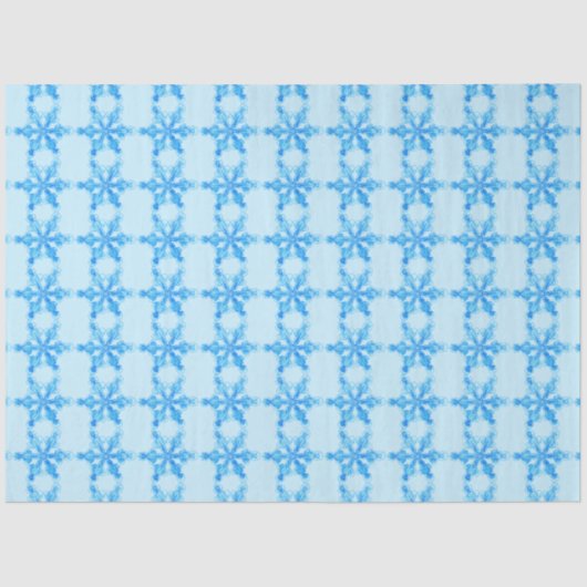 Blue Winter Snowflake Tissuepapier (Voorkant)