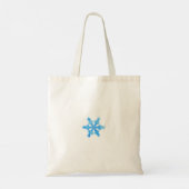 Blue Winter Snowflake Tote Bag (Achterkant)