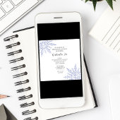 Blue Winter Snowflakes Bridal Shower Invitation Kaart