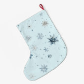 Blue Winter Snowflakes   Grote Kerstsok (Achterkant (Hangend))