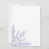 Blue Winter Snowflakes Jubileum Party Invite Kaart (Achterkant)