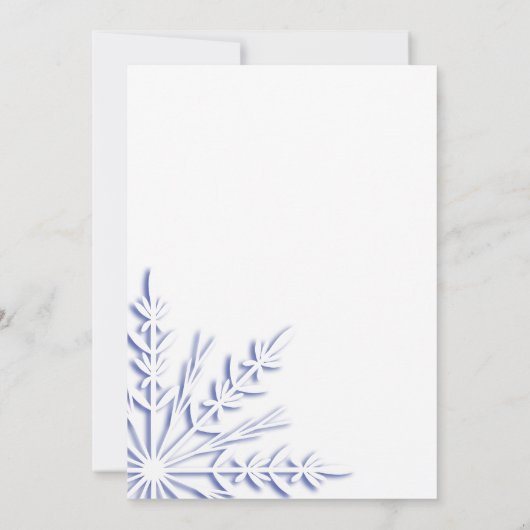 Blue Winter Snowflakes Jubileum Party Invite Kaart (Achterkant)