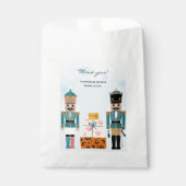 Blue Winter Snowflakes Notenkraker Baby shower Bedankzakje (Voorkant)