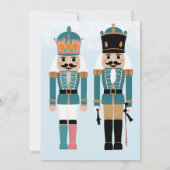 Blue Winter Snowflakes Notenkraker Baby shower Kaart (Achterkant)