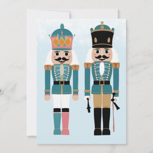 Blue Winter Snowflakes Notenkraker Baby shower Kaart (Achterkant)