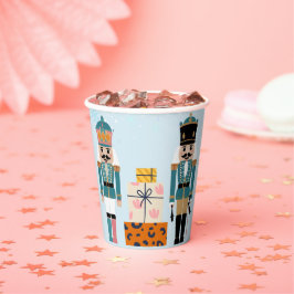 Blue Winter Snowflakes Notenkraker Baby shower Papieren Bekers