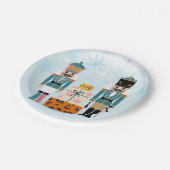 Blue Winter Snowflakes Notenkraker Baby shower Papieren Bordje (Gekanteld)