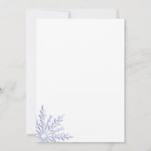 Blue Winter Snowflakes Quinceanera Uitnodiging (Achterkant)