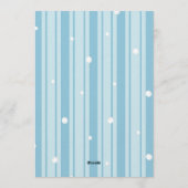 Blue Winter Stripes Pattern - 30th Birthday Kaart (Achterkant)