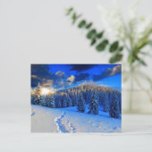 Blue Winter Sunrise Briefkaart (Staand voorkant)