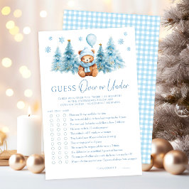 Blue Winter Teddy Bear Baby Over of Onder Spel