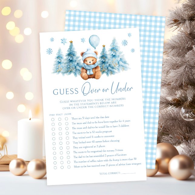 Blue Winter Teddy Bear Baby Over of Onder Spel (Creator heeft geüpload)