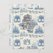 Blue Winter Toile Chinoiserie Briefkaart (Voorkant / Achterkant)