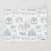Blue Winter Toile Chinoiserie Briefkaart (Achterkant)