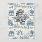 Blue Winter Toile Chinoiserie Briefkaart (Voorkant)