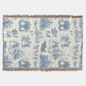 Blue Winter Toile Chinoiserie Deken (Voorkant)