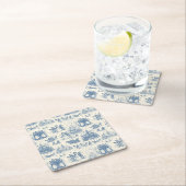 Blue Winter Toile Chinoiserie Kartonnen Onderzetters (Insitu)