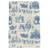 Blue Winter Toile Chinoiserie Medium Cadeauzakje (Achterkant)