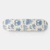 Blue Winter Toile Chinoiserie Persoonlijk Skateboard (Horizontaal)