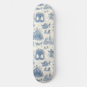 Blue Winter Toile Chinoiserie Persoonlijk Skateboard (Voorkant)