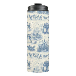 Blue Winter Toile Chinoiserie Thermosbeker