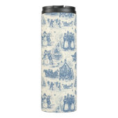 Blue Winter Toile Chinoiserie Thermosbeker (Achterkant)