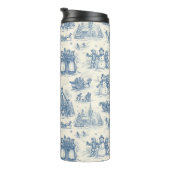 Blue Winter Toile Chinoiserie Thermosbeker (Geroteerd rechts)