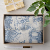 Blue Winter Toile Chinoiserie Tissuepapier (Geschenk)