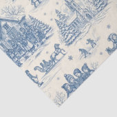 Blue Winter Toile Chinoiserie Tissuepapier (Detail)