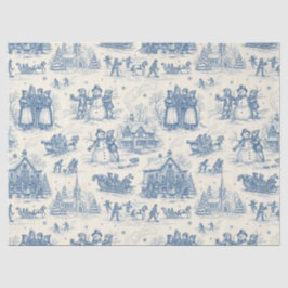 Blue Winter Toile Chinoiserie Tissuepapier