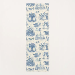Blue Winter Toile Chinoiserie Yogamat