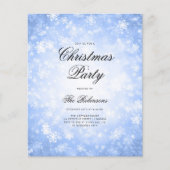 Blue Winter Vakantie Uitnodigen Programma & Menu (Voorkant)