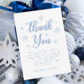 Blue Winter Vrijgezellenfeest Bedankkaart