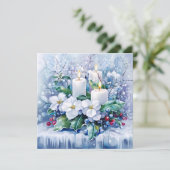Blue Winter Wenskaart (Staand voorkant)