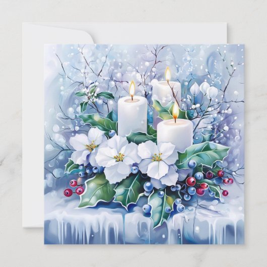 Blue Winter Wenskaart (Voorkant)