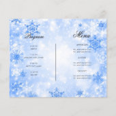 Blue Winter Wonder Vakantie Uitnodigen Programma & Flyer (Achterkant)