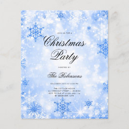 Blue Winter Wonder Vakantie Uitnodigen Programma & Flyer