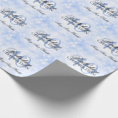 Blue Winter Wonderland 40th Birthday Party Cadeaupapier (Hoek)